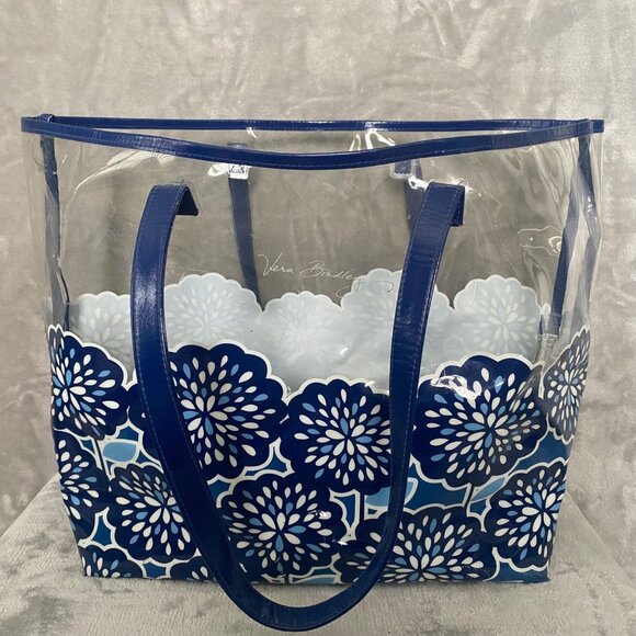 Vera Bradley Clearly Colorful Tote In Petal Splash Beach Bag - Picture 1 of 9